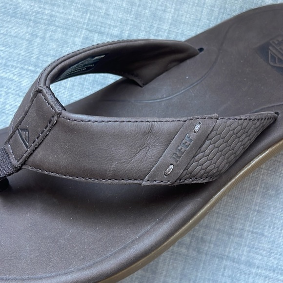 Reef Men's Leather Santa Ana, dark brown - Picture 8 of 9